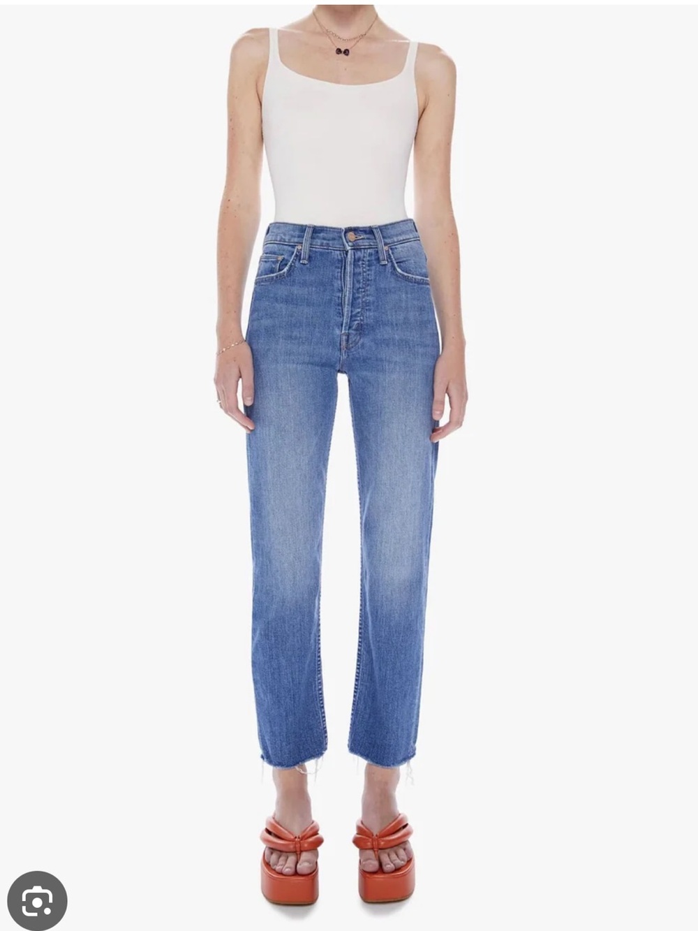 NEW Mother The Tomcat Ankle Fray Jeans in From Out of Town